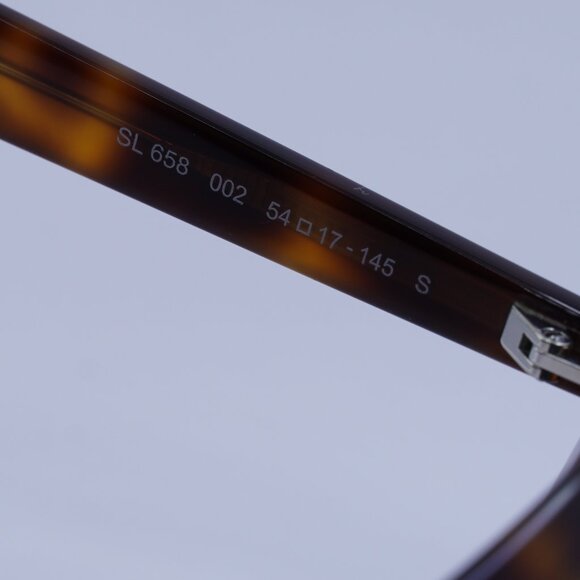 Saint Laurent SL658 002 Sunglasses Havana Cat Eye Frame, Black Lenses - Picture 6 of 12